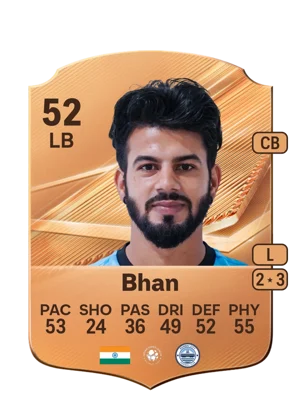Bhan - 52 - Rare EA FC 27 card