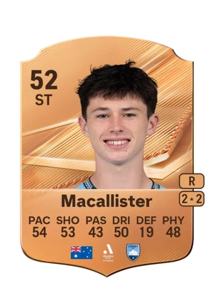 Macallister - 52 - Rare EA FC 27 card