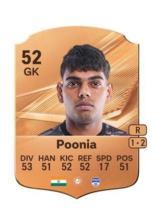 Poonia - 52 - Rare EA FC 27 card
