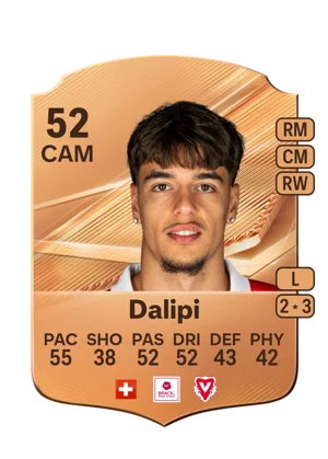 Dalipi - 52 - Rare EA FC 27 card