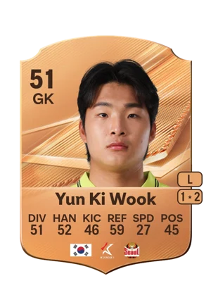 Yun Ki Wook - 51 - Rare EA FC 27 card