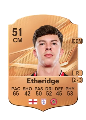 Etheridge - 51 - Rare EA FC 27 card
