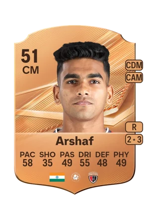 Arshaf - 51 - Rare EA FC 27 card
