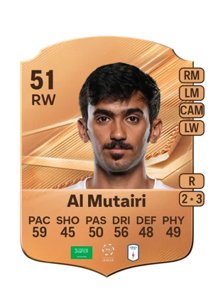 Al Mutairi - 51 - Rare EA FC 27 card