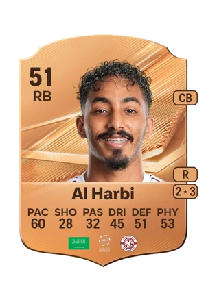 Al Harbi - 51 - Rare EA FC 27 card