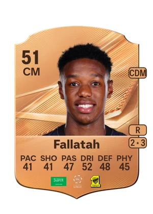 Fallatah - 51 - Rare EA FC 27 card