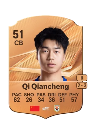 Qi Qiancheng - 51 - Rare EA FC 27 card