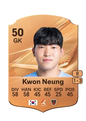 Kwon Neung - 50 - Rare EA FC 27 card