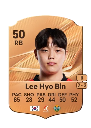 Lee Hyo Bin - 50 - Rare EA FC 27 card