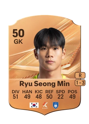Ryu Seong Min - 50 - Rare EA FC 27 card