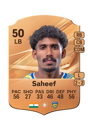 Saheef - 50 - Rare EA FC 27 card