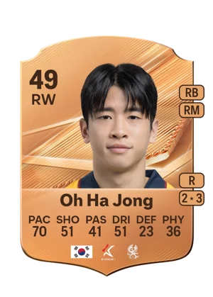Oh Ha Jong - 49 - Rare EA FC 27 card