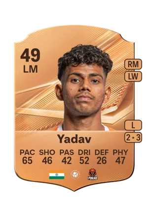 Yadav - 49 - Rare EA FC 27 card