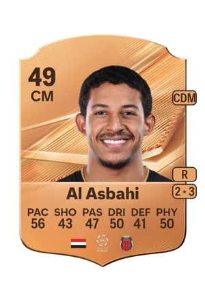 Al Asbahi - 49 - Rare EA FC 27 card
