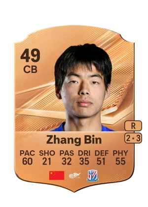 Zhang Bin - 49 - Rare EA FC 27 card