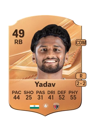 Yadav - 49 - Rare EA FC 27 card
