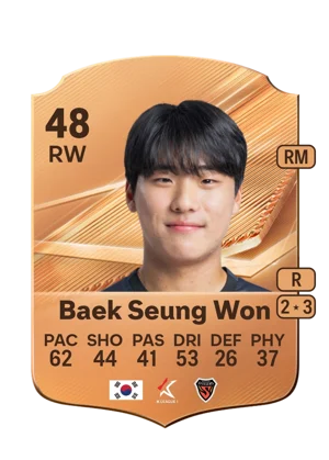 Baek Seung Won - 48 - Rare EA FC 27 card