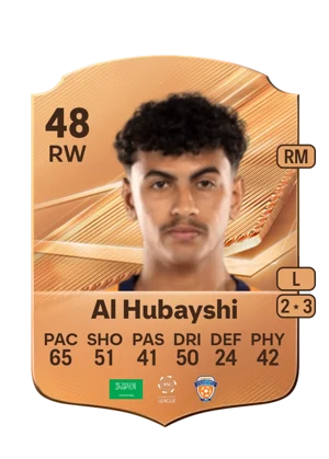 Al Hubayshi - 48 - Rare EA FC 27 card
