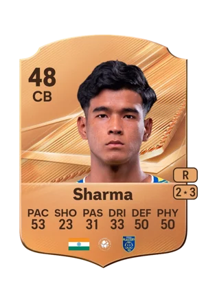 Sharma - 48 - Rare EA FC 27 card