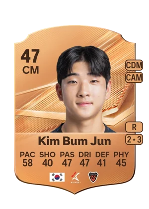 Kim Bum Jun - 47 - Rare EA FC 27 card