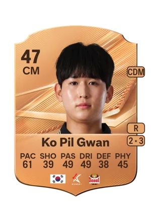 Ko Pil Gwan - 47 - Rare EA FC 27 card