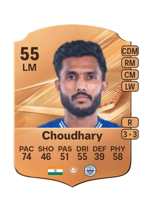 Choudhary - 55 - Rare EA FC 27 card