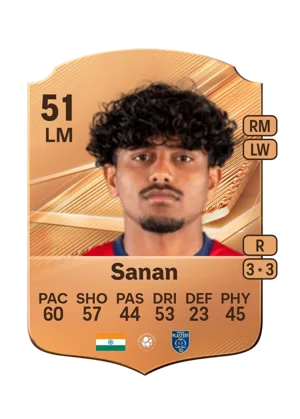 Sanan - 51 - Rare EA FC 27 card