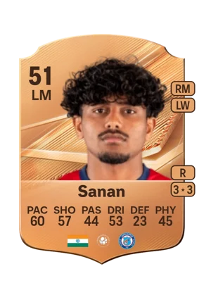 Sanan - 51 - Rare EA FC 27 card