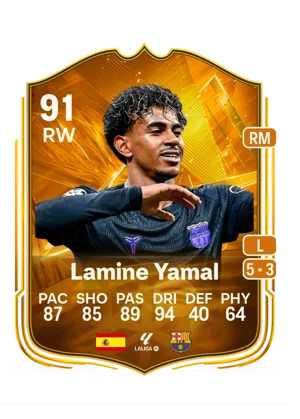 Lamine Yamal - 91 - Star Performer EA FC 27 card