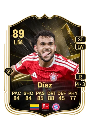 Díaz - 89 - Team of the week EA FC 27 card